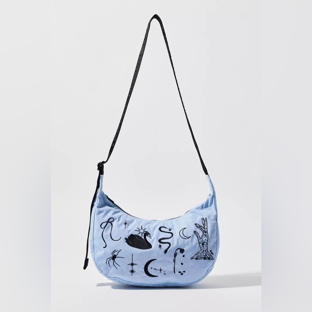 BAGGU Ballet nylon medium crescent bag NWT